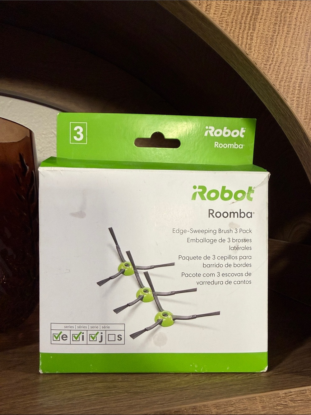 iRobot Roomba Edge-Sweeping Brush 3-Pack - White/Green